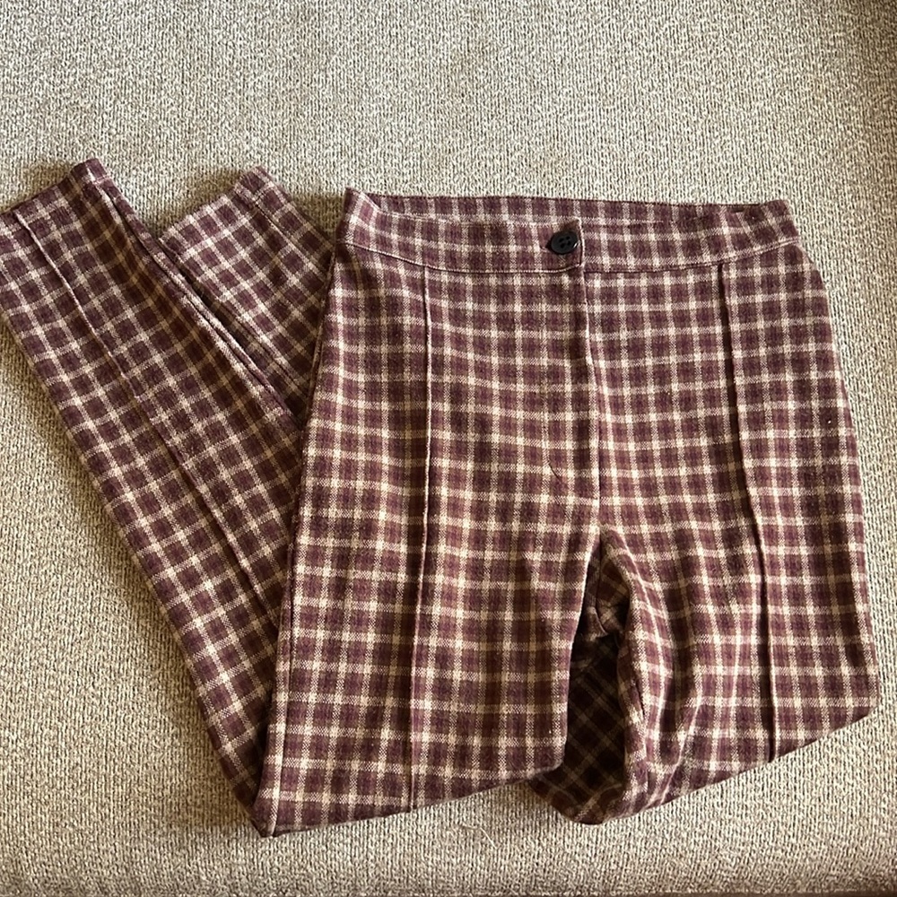 Free People Carnaby Plaid skinnies